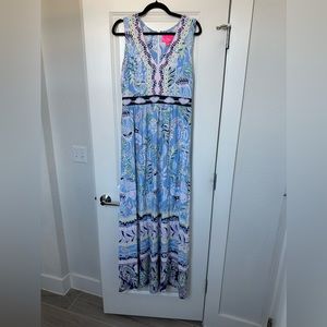 Lilly Pulitzer patterned floor length dress